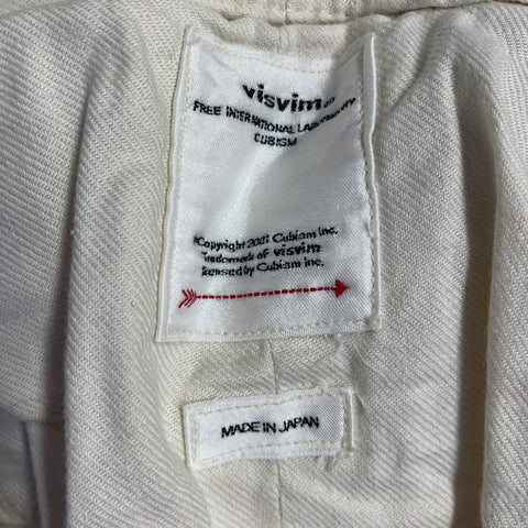 VISVIM Size L Hakama Chino Khaki Cotton Pleated Belted Dress Pants