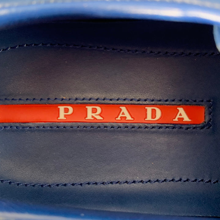 PRADA Size 7.5 -Monte Carlo- Blue White Color Block Sneakers