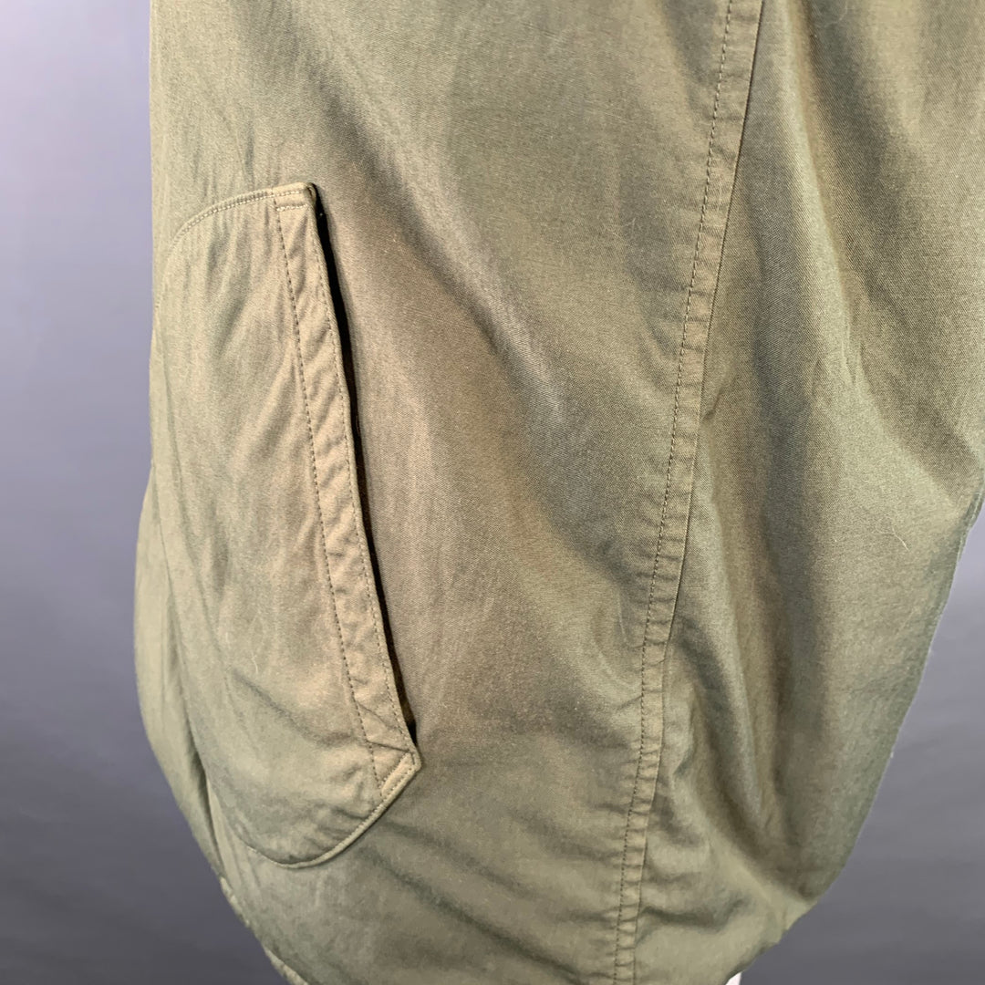 VISVIM Size L Green Black Grey Nylon Cotton Reversible Vest