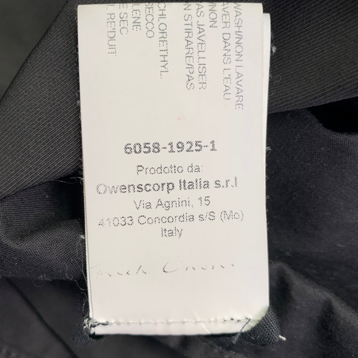 RICK OWENS Size 8 Black Polyester Blend Asymmetrical Zip Up Jacket