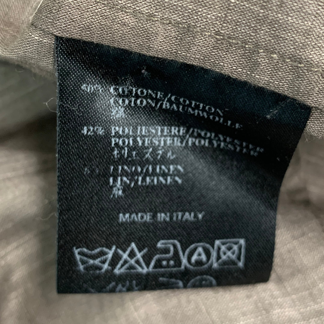 CoSTUME NATIONAL Size M Taupe Cotton Blend Tuxedo Long Sleeve Shirt