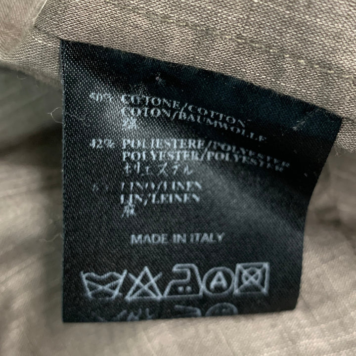 CoSTUME NATIONAL Size M Taupe Cotton Blend Tuxedo Long Sleeve Shirt