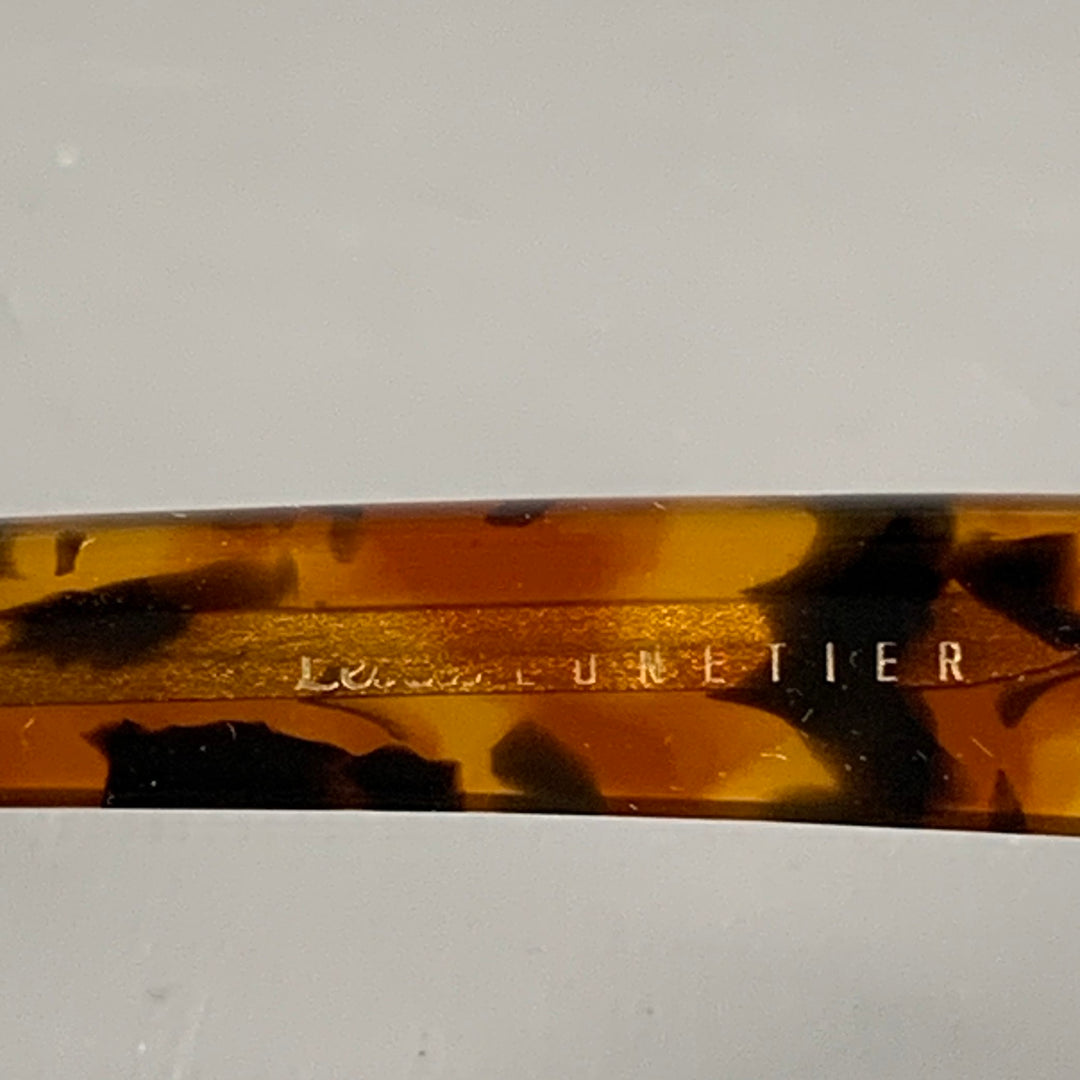 LESCA LUNETIER Brown Tortoiseshell Acetate Sunglasses