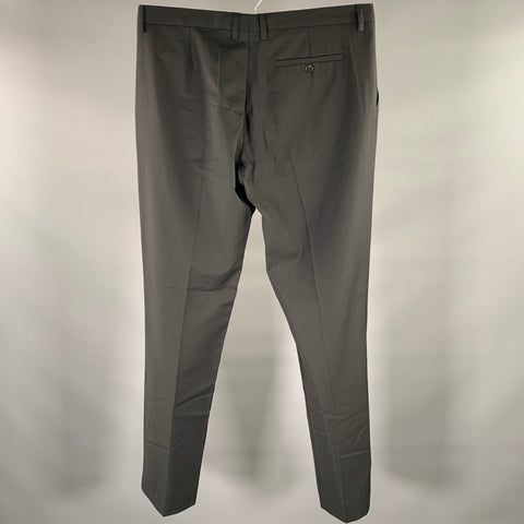 MAISON MARTIN MARGIELA Size 36 Black Heather Wool Straight Dress Pants