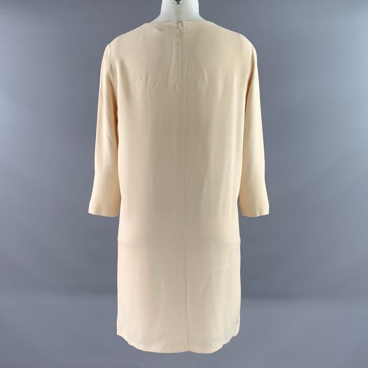 THE ROW Size 2 Cream Viscose  Elastane Tunic Knee-Length Dress
