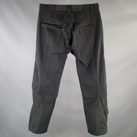 NICE COLLECTIVE Size 32 Black Cotton Cargo Casual Pants