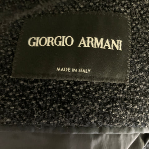 GIORGIO ARMANI FW2018 Navy Grey Wool Blend Notch Lapel Sport Coat