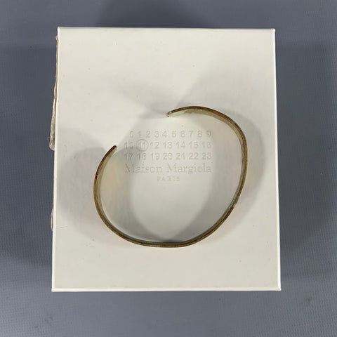 MAISON MARGIELA Brass Oxidized Metal Cuff Bracelet