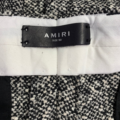 AMIRI Taille 40 Costume croisé en tweed de laine mélangée noir et blanc