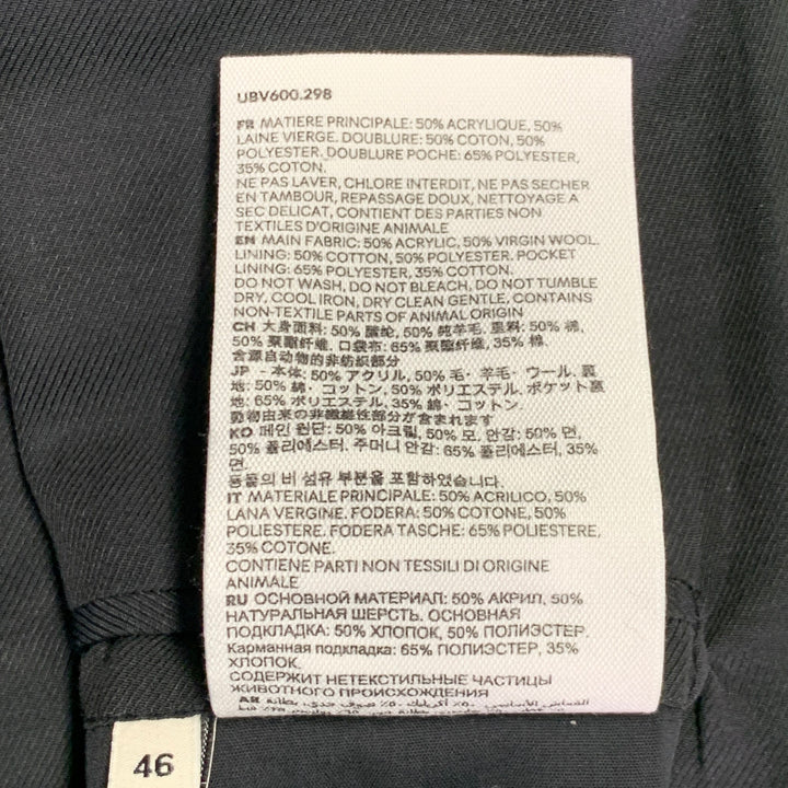 AMI by ALEXANDRE MATTIUSSI Size 36 Neon Green Wool Blend Twill Notch Lapel Suit