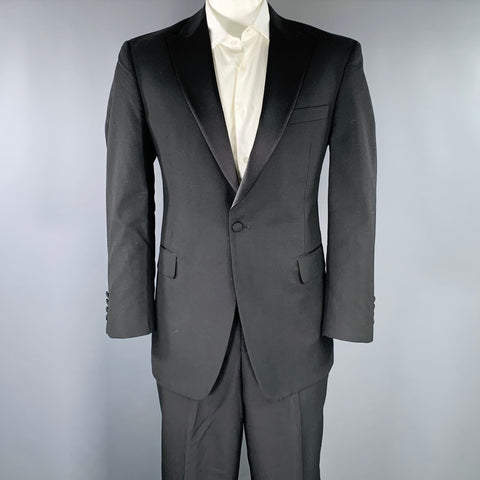 JoS. A. BANK Size 42 Black Wool Peak Lapel Tuxedo