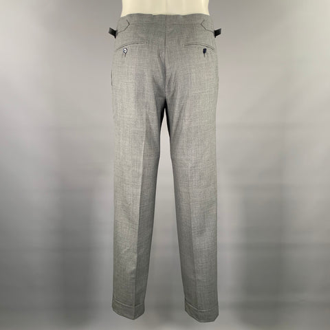 ATELIER MUNRO Size 32 Grey Wool Slim Fit Dress Pants