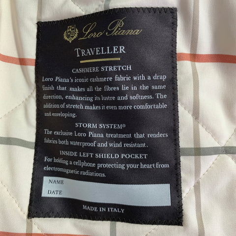 LORO PIANA Size M -Traveller- Navy Cashmere Blend Zip Up Jacket