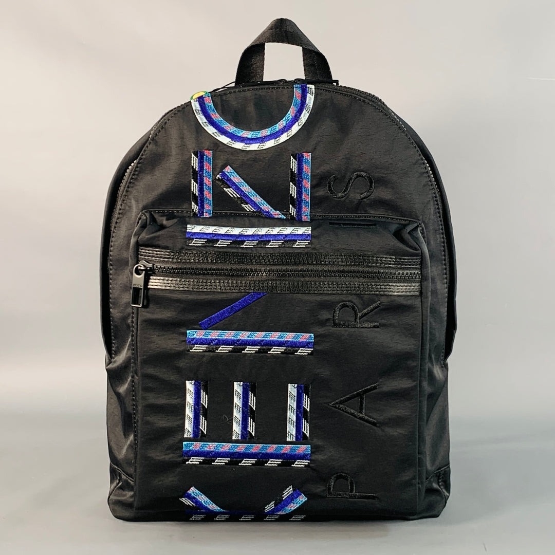 Kenzo Black and Blue Women\'s Backpack Kenzo Paris Mini Backpack Bag blue/silver hardware Pre-owned  main image 2