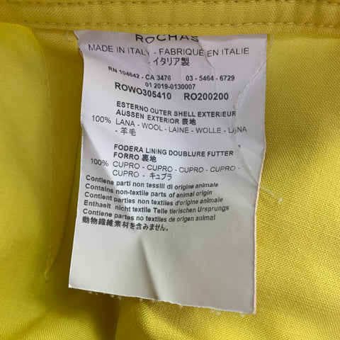 ROCHAS Size L Neon Yellow Wool Cropped Casual Pants