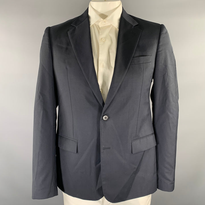 MAISON MARGIELA Size 42 Navy Wool Notch Lapel Sport Coat