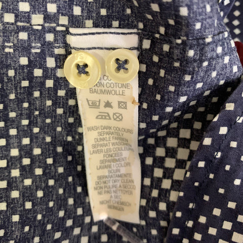 PS by PAUL SMITH Size S Navy White Gradient Cotton Cutaway Long Sleeve Shirt