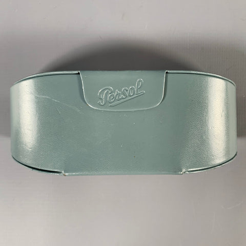 PERSOL Blue Silver Acetate Rectangle Sunglasses