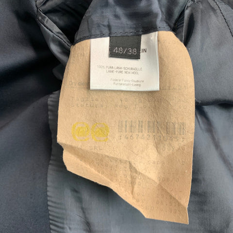 CALVIN KLEIN COLLECTION Size 38 Black Wool Peak Lapel Sport Coat