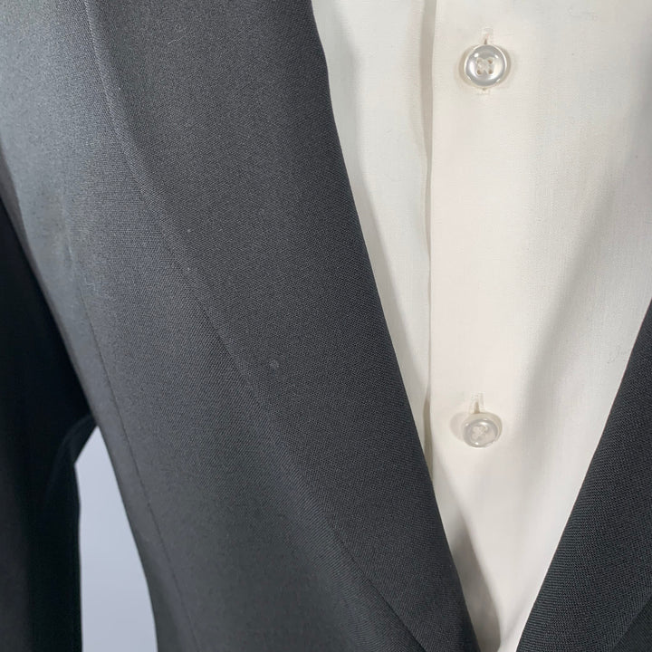 JOHN GALLIANO Size 40 Black Rhinestone Skull Virgin Wool Sport Coat