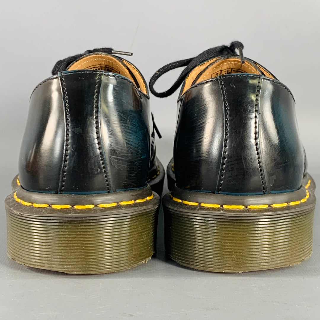 DOC MARTENS x COMME des GARCONS Size 10 Navy Patent Leather Derby Lace-Up Shoes