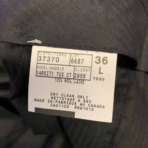 BARNEY'S NEW YORK Chest Size 42 Long Black Wool Notch Lapel 38 31 Tuxedo