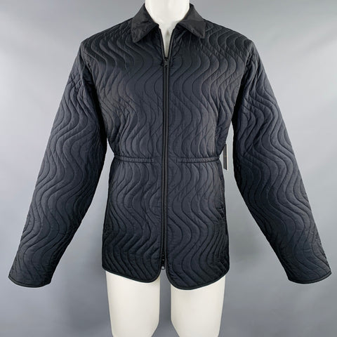 AIME LEON DORE Size M Black Quilted Nylon Zip Up Jacket