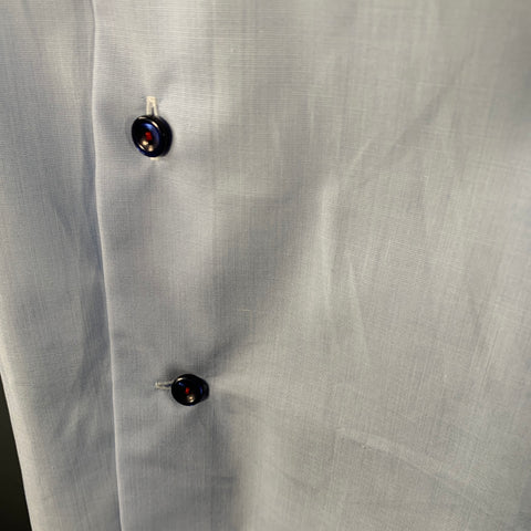 ETON Size M Blue Cotton Curved Cutaway Long Sleeve Shirt