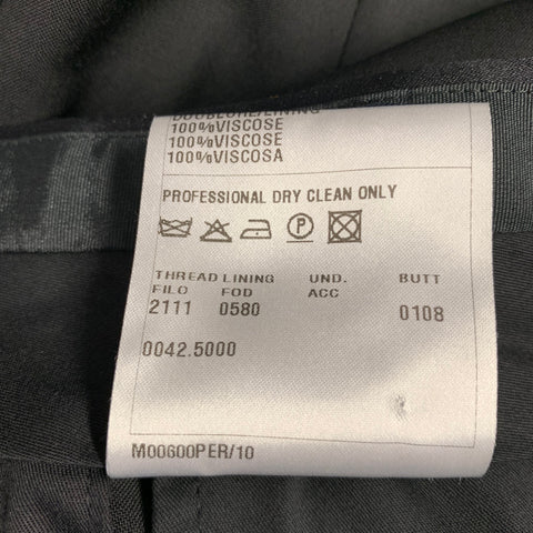 LANVIN Size 30 Black Wool Mohair Zip Dress Pants