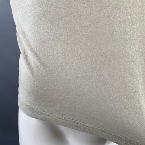 MARTIN MARGIELA Size S Beige Silver Print Cotton Crew Neck T-shirt