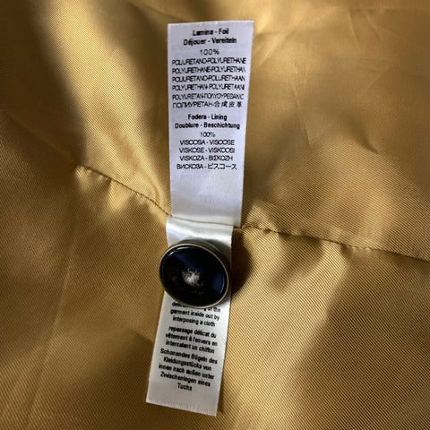 FORTE_FORTE Size M Gold Metallic Notch Lapel Jacket  Blazer