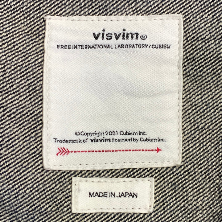 VISVIM Size M SS 101XX Raw Mud Overdye Indigo Contrast Stitch Selvedge Denim Trucker Jacket