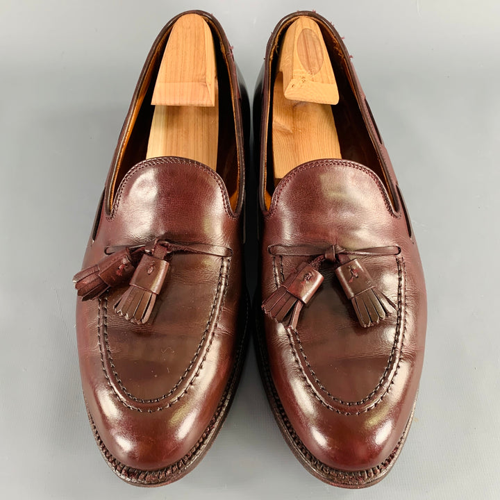ALDEN Size 10 Burgundy Leather Tassels Loafers