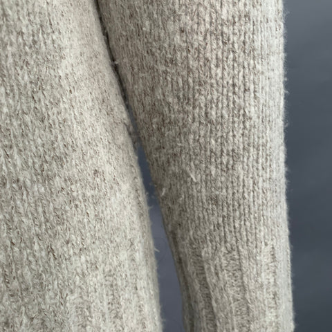 MARGARET OLEARY Size M Grey Merino Wool Cashmere Textured Sweater