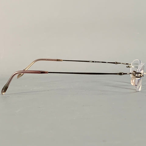KAZUO KAWASAKI Silver Metal Rimless Eyewear Frames