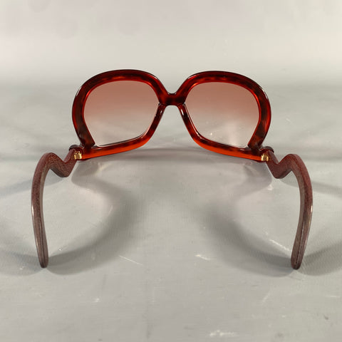 MARC JACOBS Red Brown Acetate Sunglasses