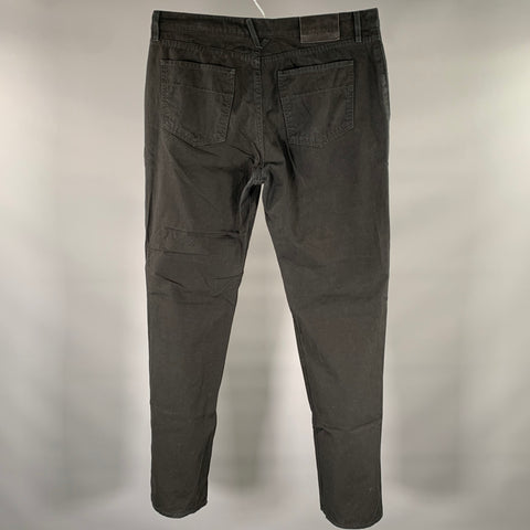 RALEIGH Size 36 Black Slim Straight Jeans