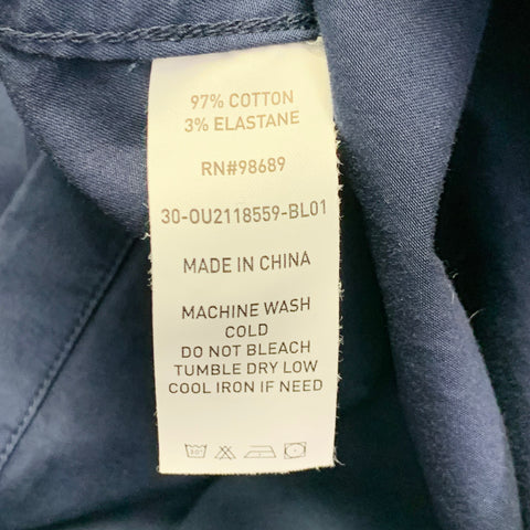TODD SNYDER Size M Navy Cotton Blend Zip Pockets Jacket