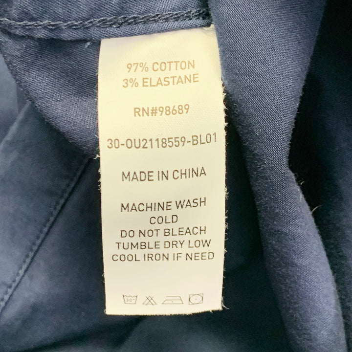 TODD SNYDER Size M Navy Cotton Blend Zip Pockets Jacket