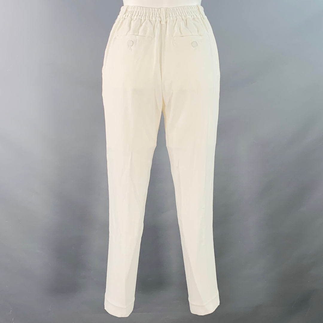 ZADIG & VOLTAIRE Size XS White Acrylic Blend Tapered Zip Fly Dress Pants