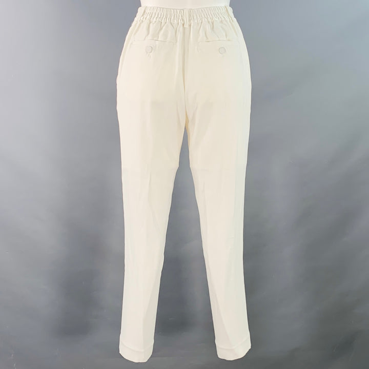 ZADIG & VOLTAIRE Size XS White Acrylic Blend Tapered Zip Fly Dress Pants