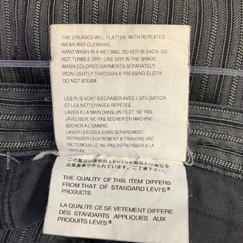 JUNYA WATANABE Size M Grey Black Stripe Cotton Five Pockets Jeans
