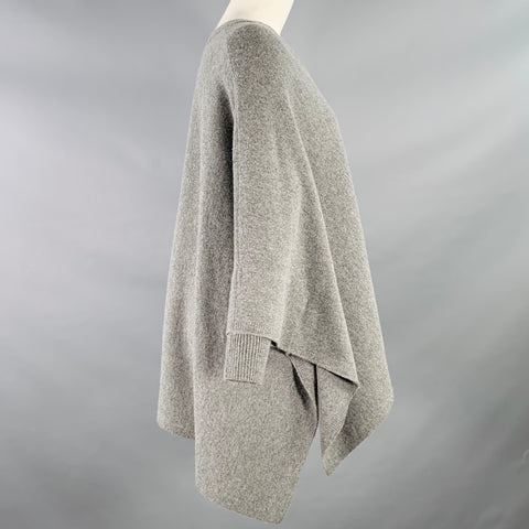 VINCE Size XS/S Grey Wool Cashmere Poncho V-Neck Casual Top