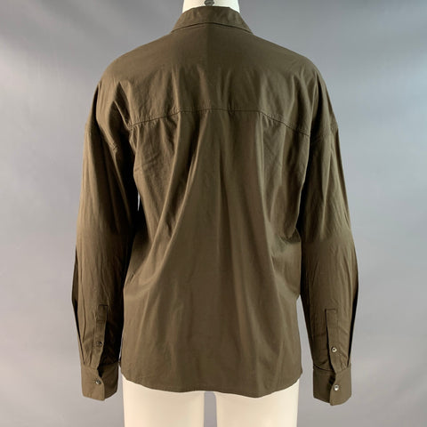 JAMES PERSE Size S Green Cotton Two Pockets Long Sleeve Shirt