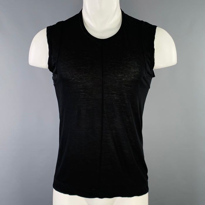 THE VIRIDI-ANNE Débardeur Noir en Coton Taille S
