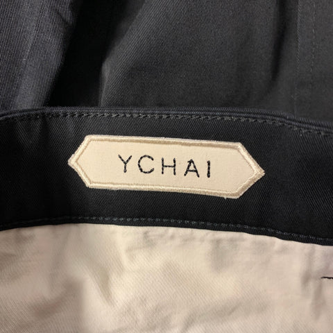 YCHAI Size 36 Black Solid Cotton Blend Cargo Casual Pants