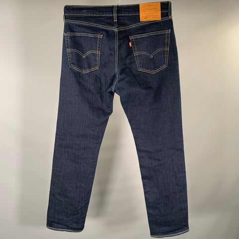 LEVI STRAUSS Size 32 Indigo Contrast Stitch Denim Straight Jeans