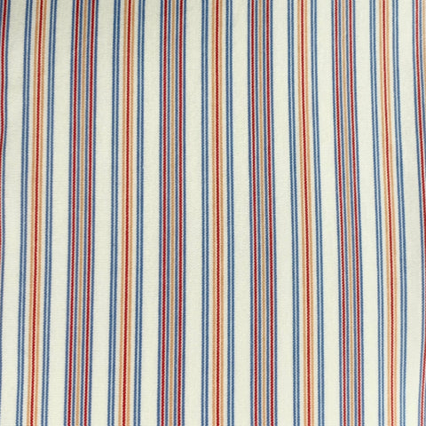 CHARVET Size M/L White Multi Color Stripe Cotton Long Sleeve Shirt