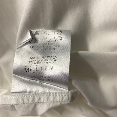 ALEXANDER MCQUEEN Size M White Cotton Long Sleeve Shirt