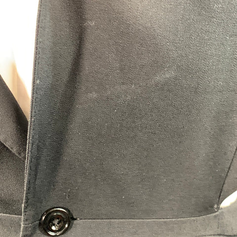 ALEXANDER MCQUEEN SS23 Size 38 Black Cut Out Wool Peak Lapel Sport Coat